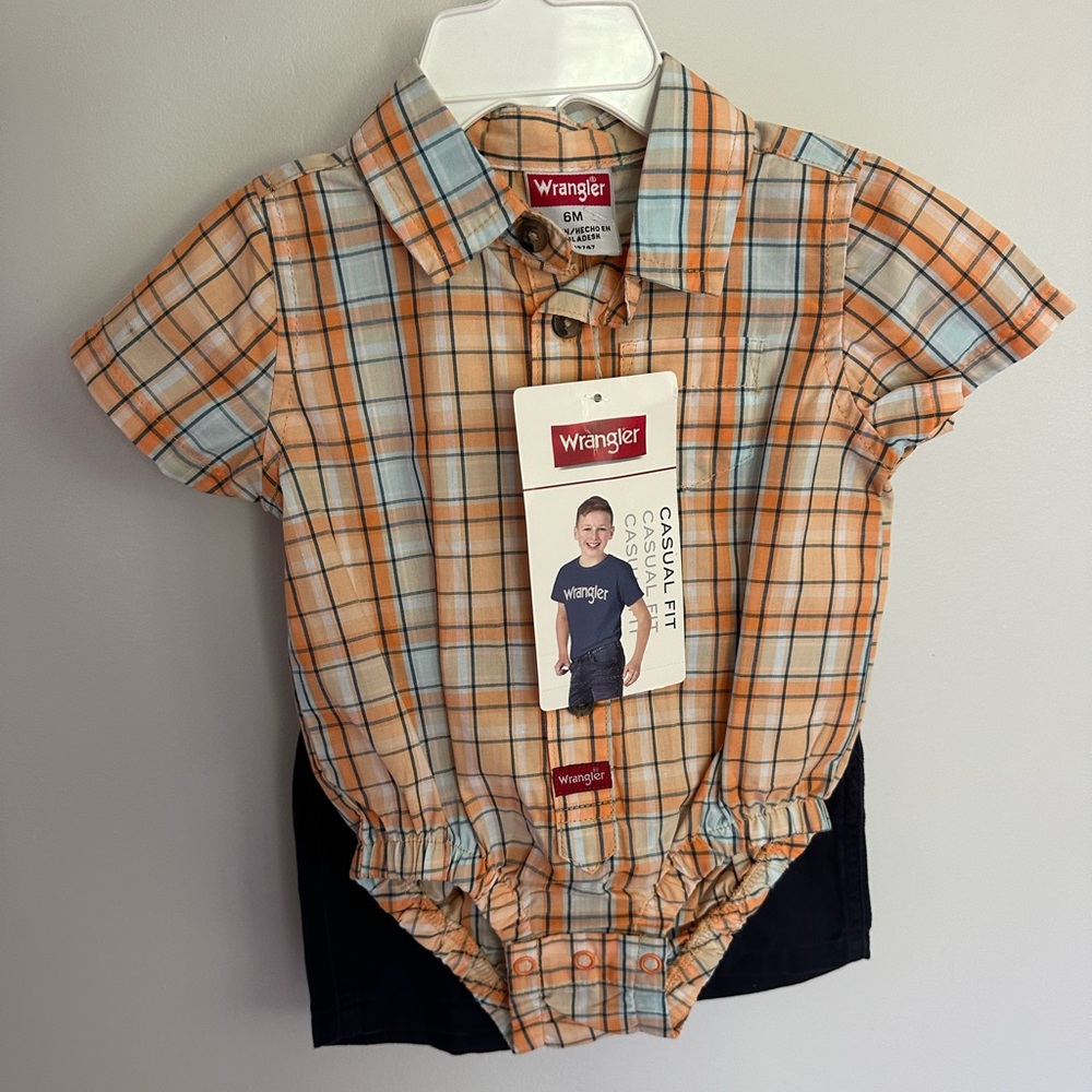⭐️PRICE DROP⭐️ Wrangler Baby Boys Short Sleeve Bodysuit and Shorts Set